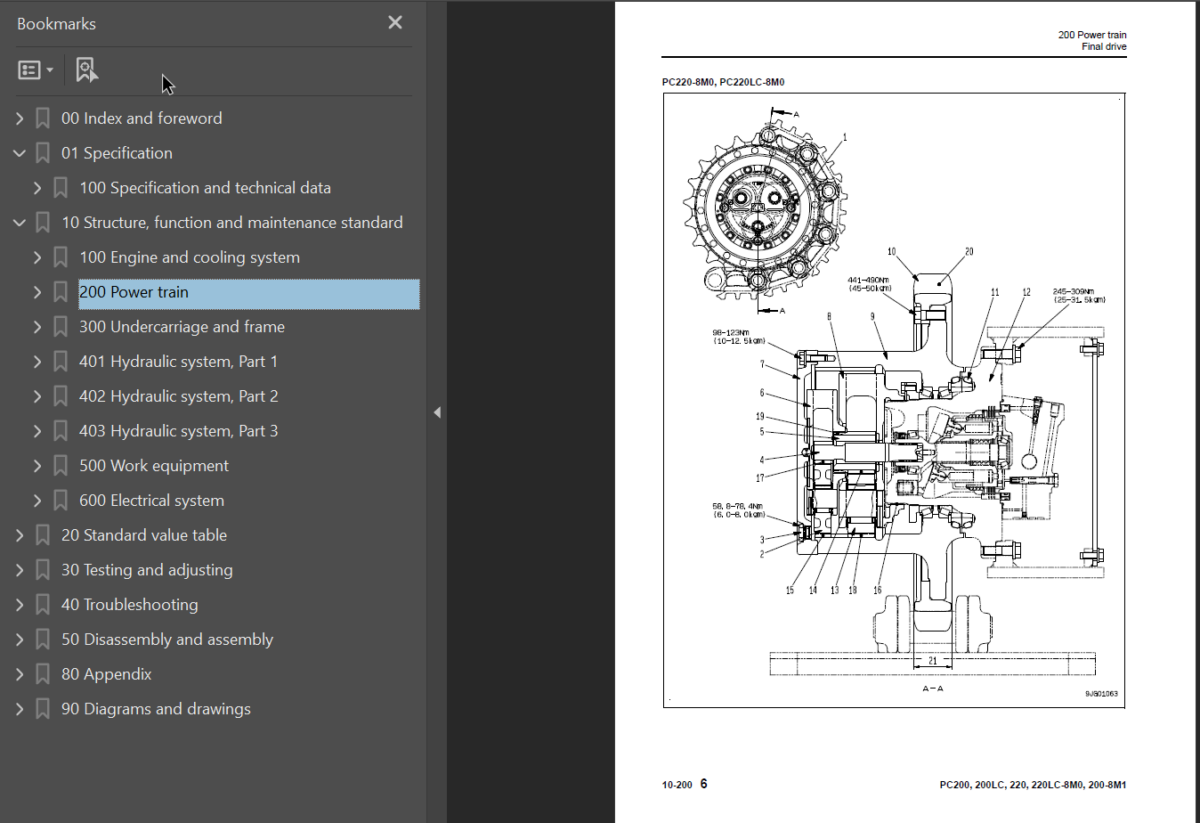 PC200-8M0 PC200LC-8M0 PC200-8M1 Shop Manual