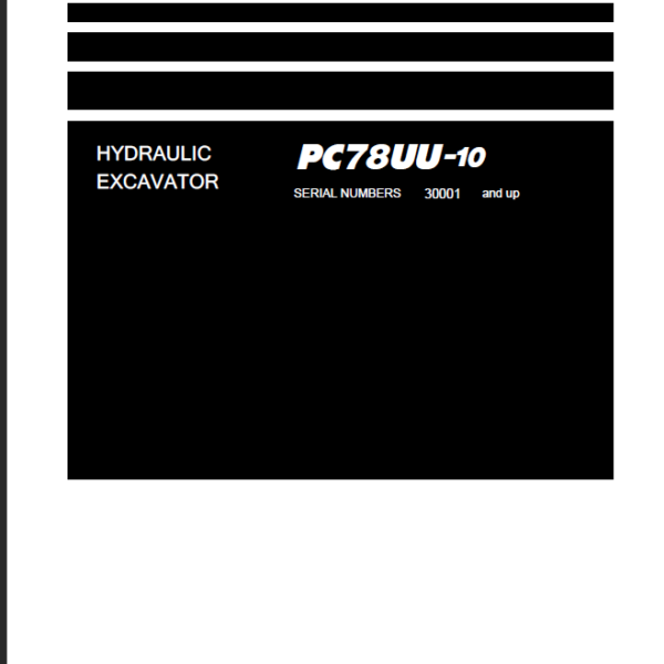 PC78UU-10 Shop Manual