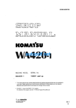 WA420-1 Shop Manual