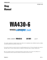 WA430-6 (A41001 and UP) Shop Manual