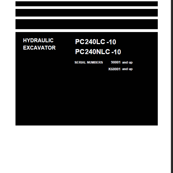 PC240LC -10 PC240NLC -10 Shop Manual