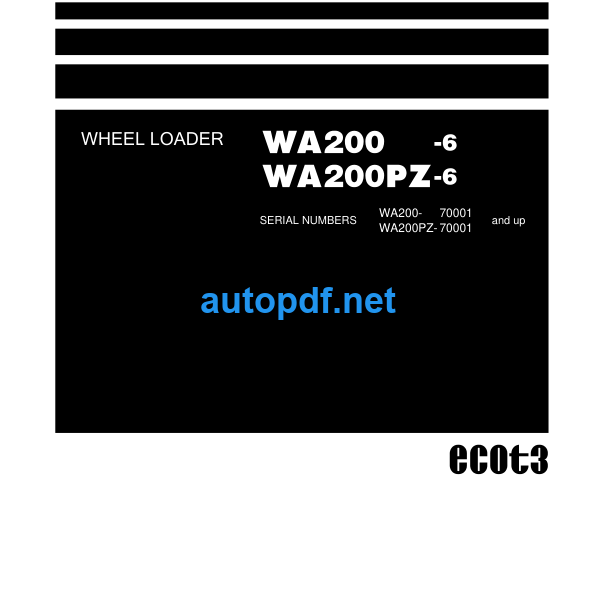 WA200-6 WA200PZ-6 Shop Manual