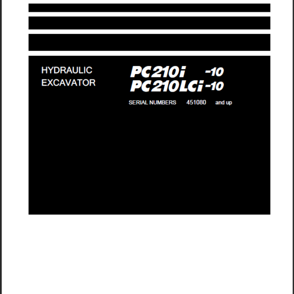 PC210i -10 PC210LCi-10 Shop Manual