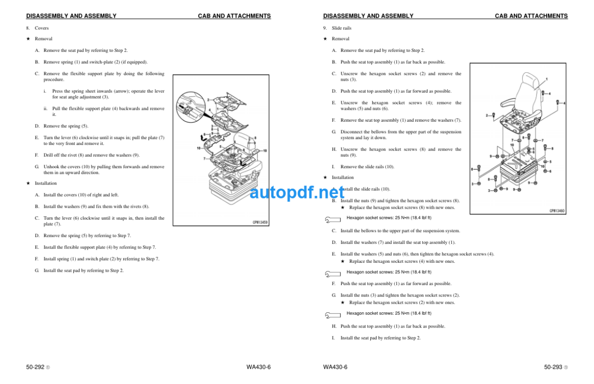 WA430-6 (A41001 and UP) Shop Manual