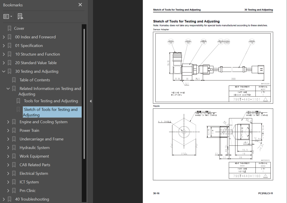 PC210LCi-11 Shop Manual