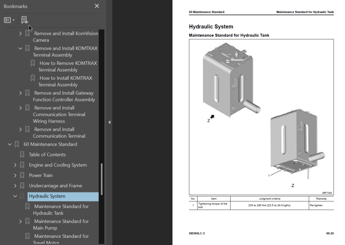 HB365LC-3 Shop Manual