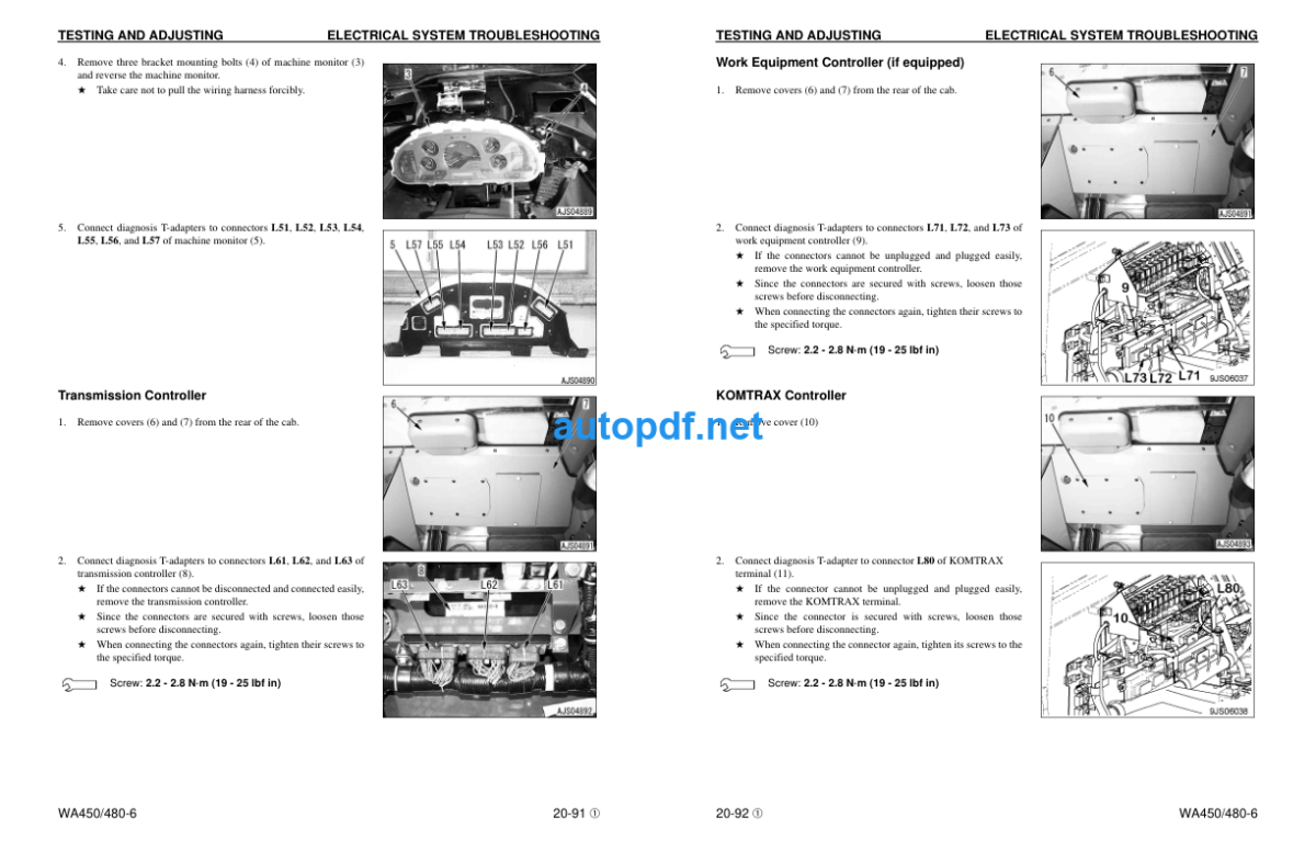 WA450-6 WA480-6 Shop Manual