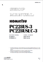 PC228US-3 PC228USLC-3 Shop Manual