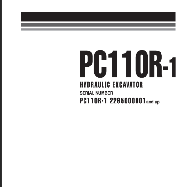 PC110R-1 Shop Manual