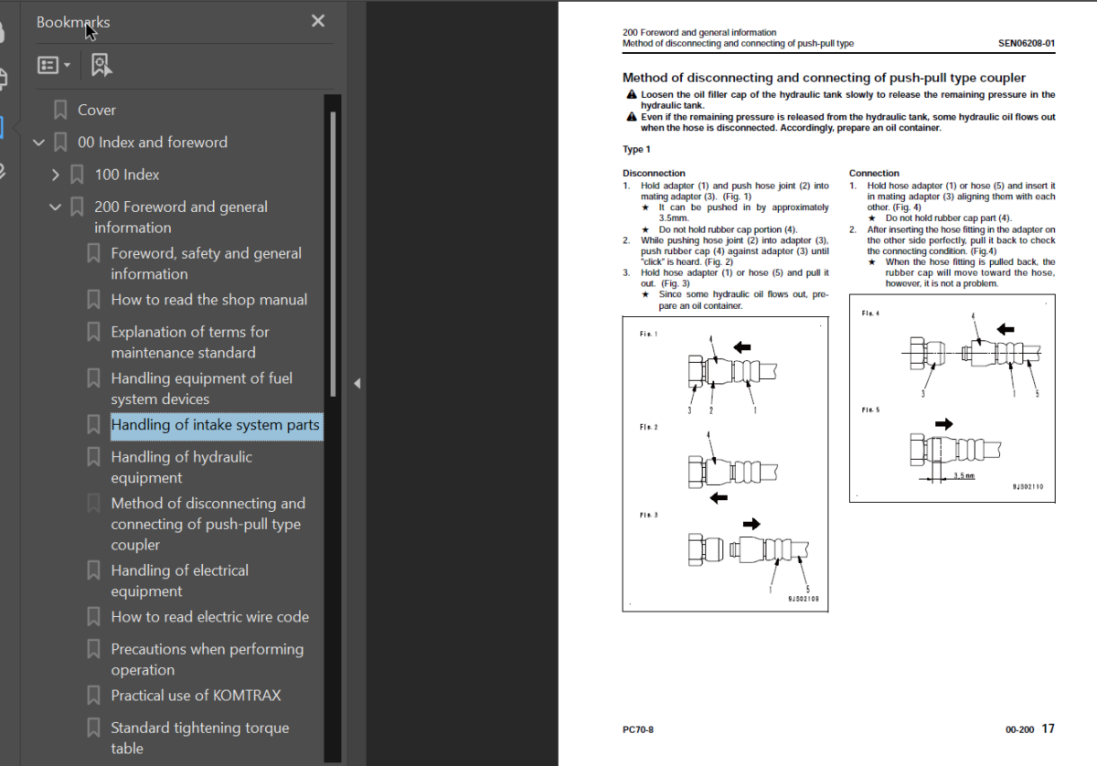 PC70-8 Shop Manual