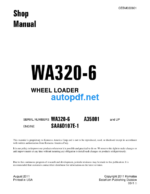 WA320-6 Shop Manual