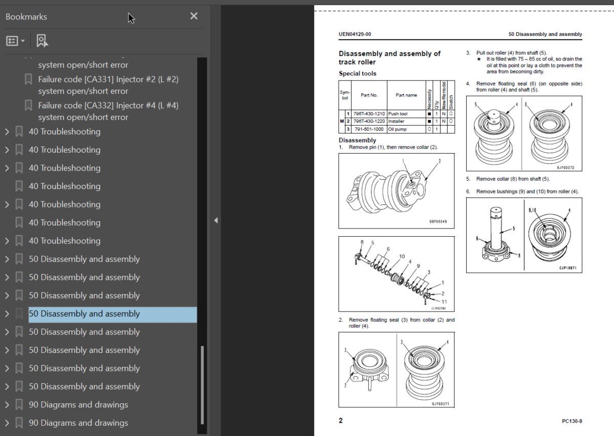 PC130-8 Shop Manual