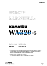 WA320-5 Shop Manual