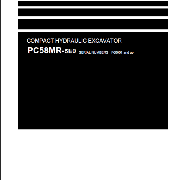 PC58MR-5E0 Shop Manual