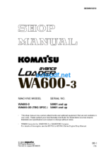 WA600-3 Shop Manual
