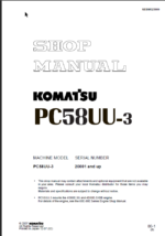 PC58UU-3 Shop Manual