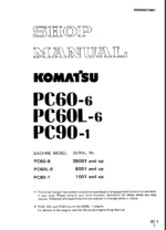 PC60-6 PC60L-6 PC90-1 Shop Manual
