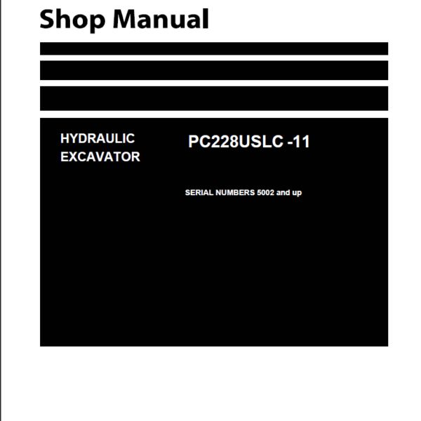 PC228USLC-11 Shop Manual