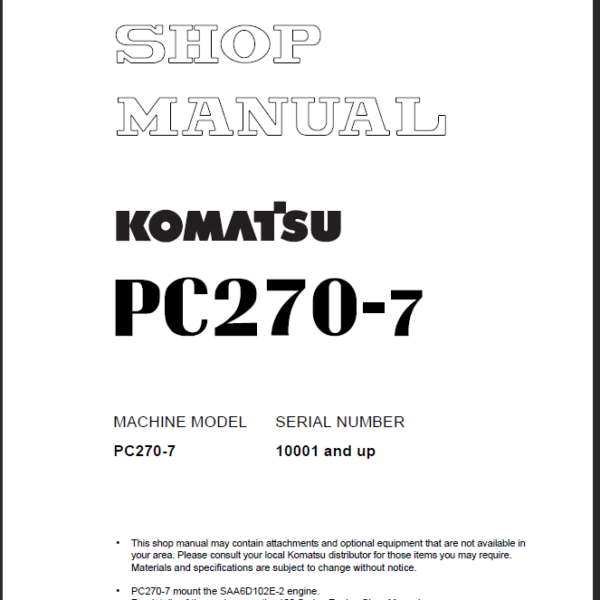 PC270-7 Shop Manual