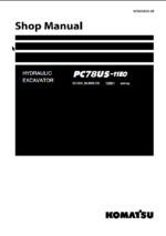 PC78US-11E0 Shop Manual