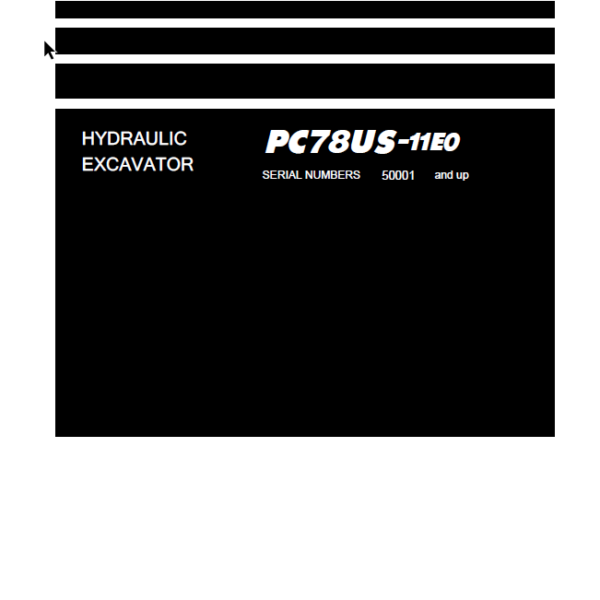 PC78US-11E0 Shop Manual