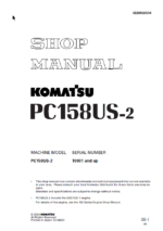 PC158US-2 Shop Manual