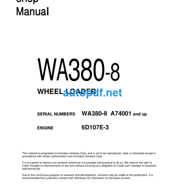 WA380-8 Shop Manual