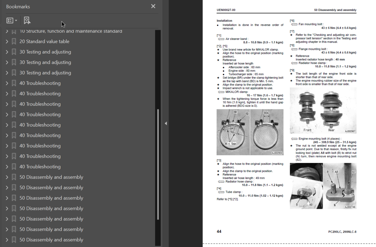 PC290LC-8 PC290NLC-8 Shop Manual