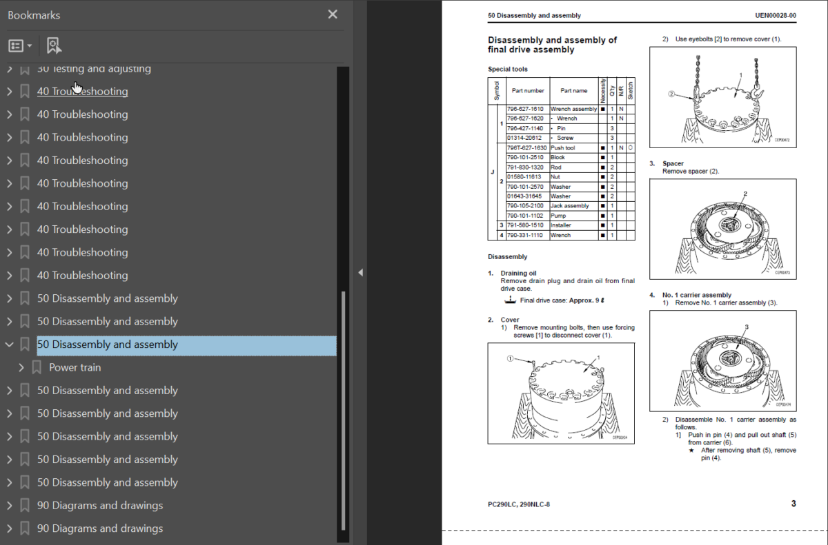 PC290LC-8 PC290NLC-8 Shop Manual