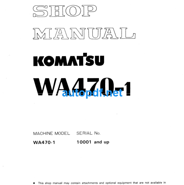 WA470-1 Shop Manual