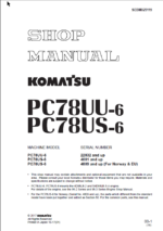 PC78UU-6 PC78US-6 Shop Manual