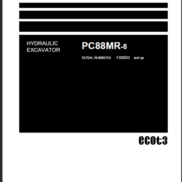 PC88MR-8 Shop Manual
