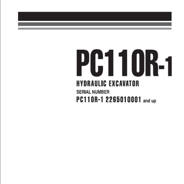 PC110R-1 Shop Manual