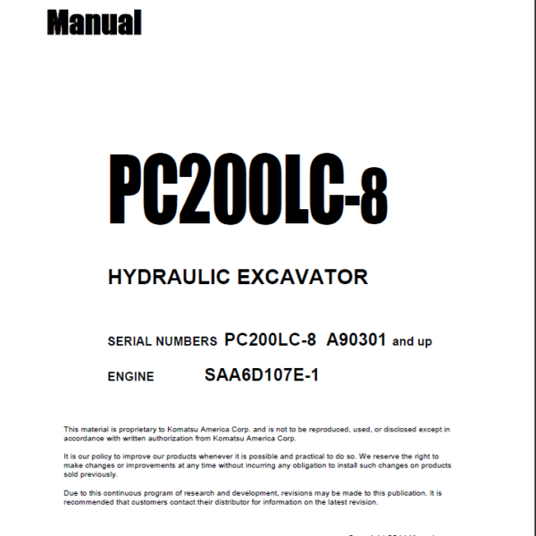 PC200LC-8 Shop Manual