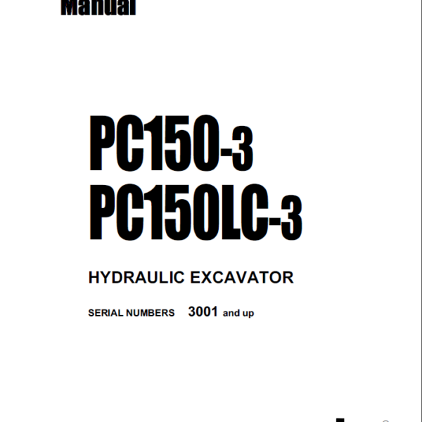 PC150-3 PC150LC-3 Shop Manual