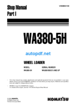 WA380-5L Shop Manual