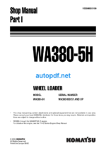 WA380-5H Shop Manual