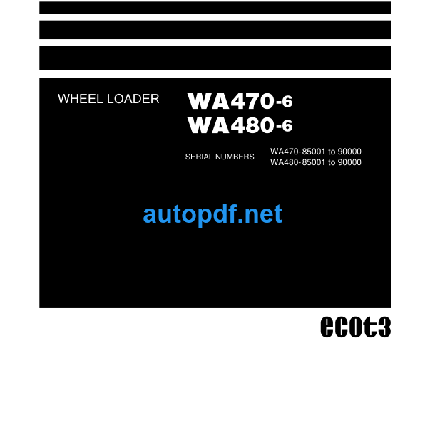 WA470-6 WA480-6 Shop Manual