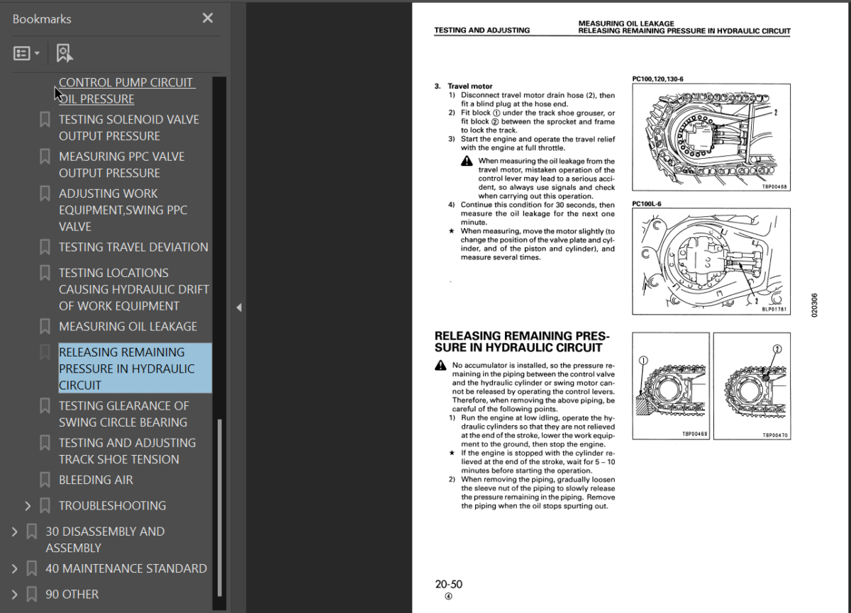 PC100-6 PC120-6 PC120LC-6 PC130-6 Shop Manual