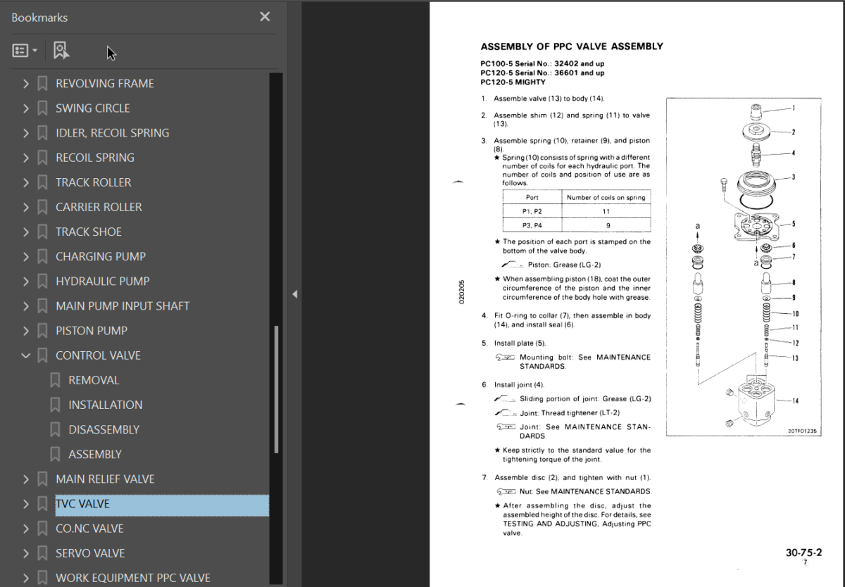 PC100-5 PC120-5 MIGHTY Shop Manual