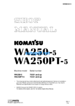 WA250-5 WA250PT-5 Shop Manual