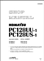 PC128UU-1 PC128US-1 Shop Manual