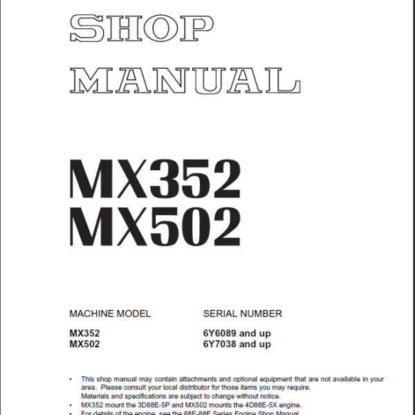 MX352 MX502 Shop Manual
