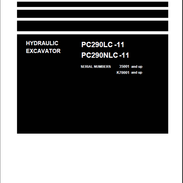 PC290LC -11 PC290NLC -11 Shop Manual