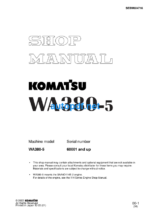 WA380-5 Shop Manual