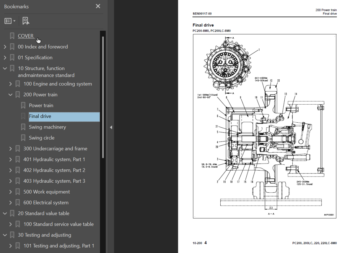 PC200 -8M0 PC200LC-8M0 PC220 -8M0 PC220LC-8M0 (C10001-C19999 C20000 and up) Shop Manual