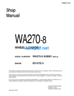 WA270-8 (SERIAL NUMBERS A28001 and up) Shop Manual