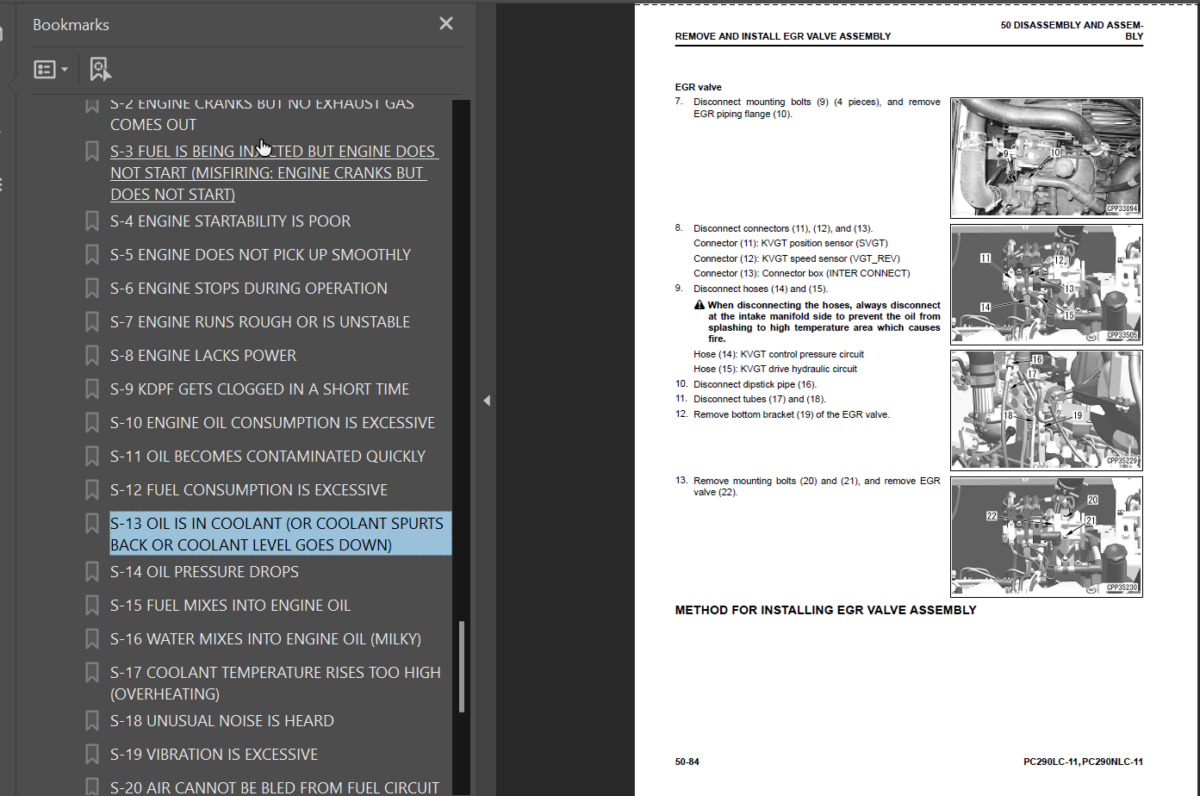 PC290LC -11 PC290NLC -11 Shop Manual