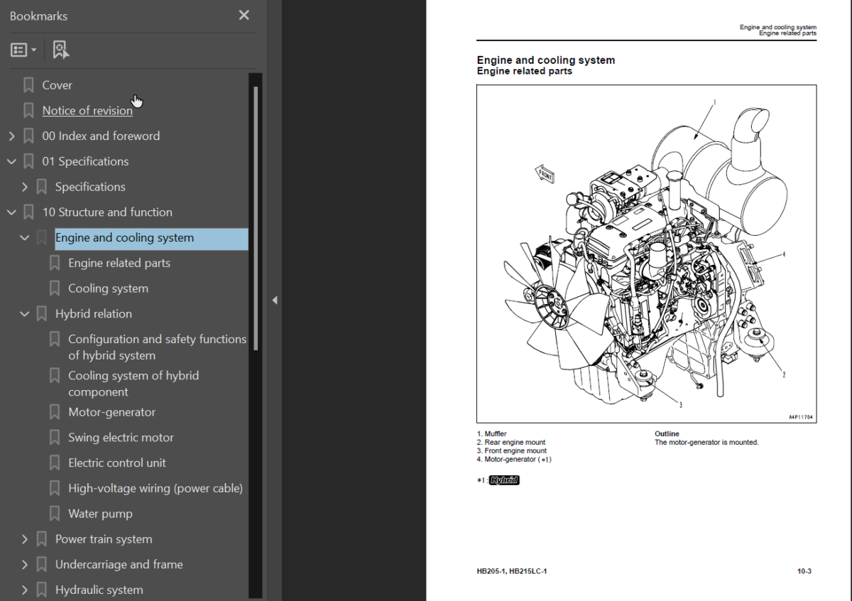 HB205 -1 HB215LC-1 Shop Manual