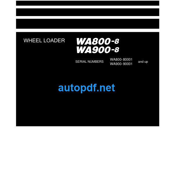 WA800-8 WA900-8 Shop Manual